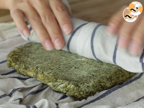 Špenátové závitky se šunkou a čerstvým sýrem - Příprava krok 4